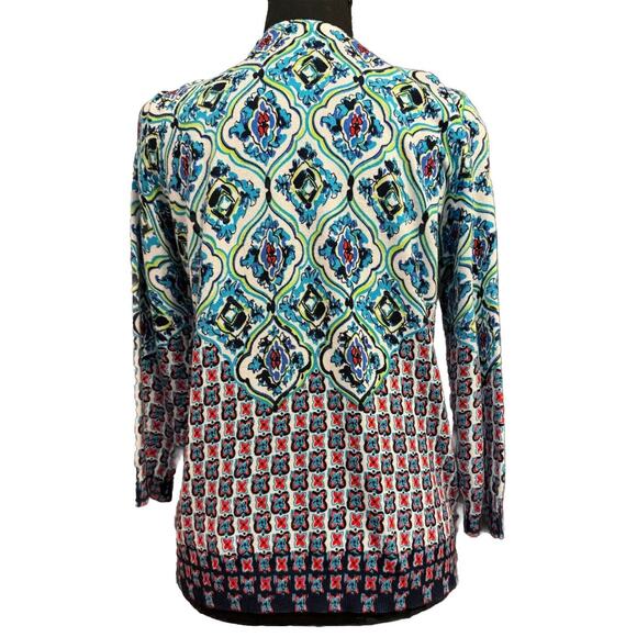 Joseph A Cardigan Medium Womens 3/4 Sleeve Colorful Button Up Gypsy Grannycore - Picture 4 of 8